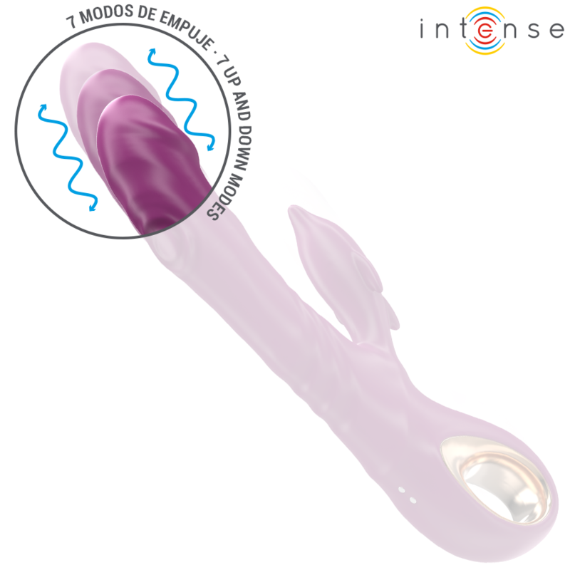 INTENSE - HALLE MULTIFUNCTION VIBRATOR WITH DOLPHIN STIMULATING TONGUE PURPLE