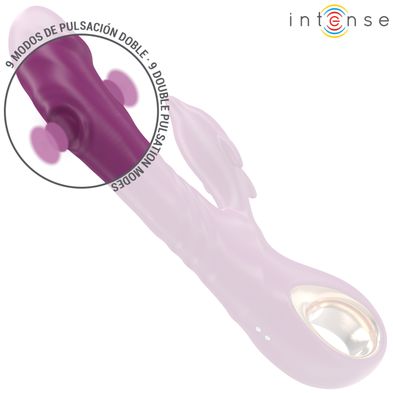 INTENSE - HALLE MULTIFUNCTION VIBRATOR WITH DOLPHIN STIMULATING TONGUE PURPLE