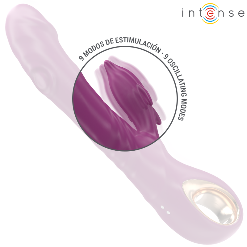 INTENSE - HALLE MULTIFUNCTION VIBRATOR WITH DOLPHIN STIMULATING TONGUE PURPLE