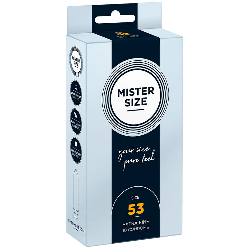 MISTER SIZE - CONDOM SIZE M 53 MM (10 UNITS)