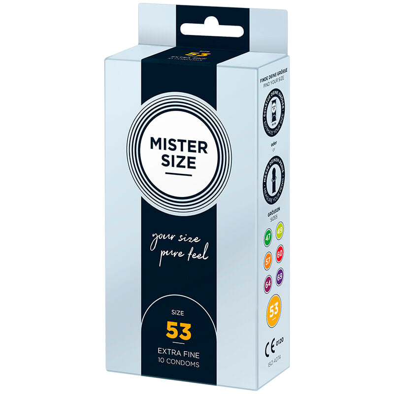 MISTER SIZE - CONDOM SIZE M 53 MM (10 UNITS)