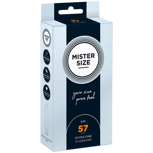 MISTER SIZE - CONDOM SIZE L 57 MM (10 UNITS)