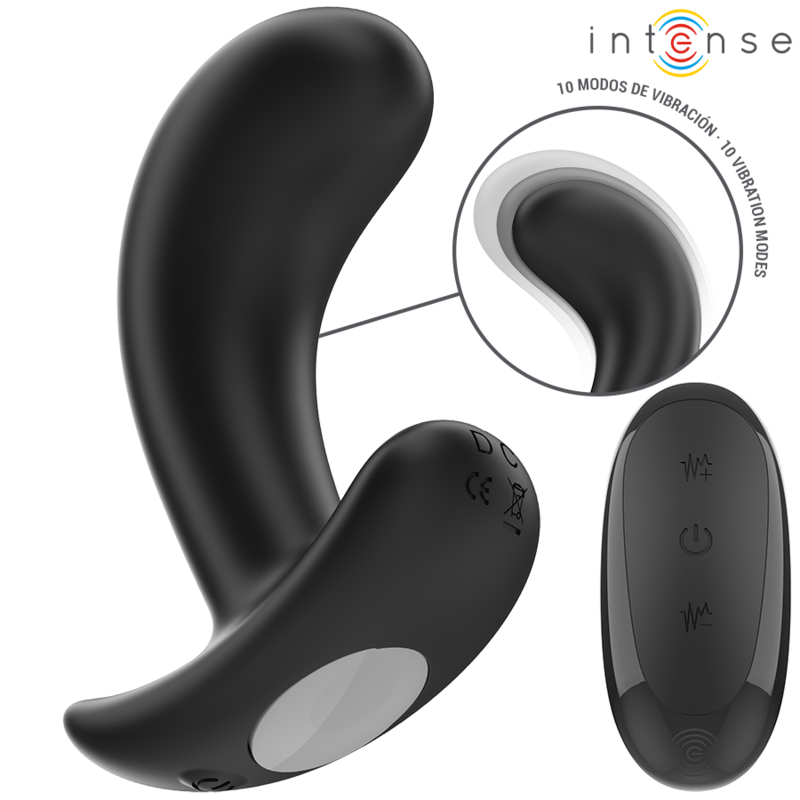 INTENSE - CHANDLER ANAL PLUG 10 VIBRATIONS BLACK REMOTE CONTROL