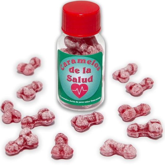 DIABLO PICANTE - 12 HEALTH CANDIES PENIS SHAPE STRAWBERRY/CHERRY