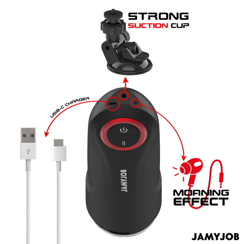 JAMYJOB - GRAVITY AUTOMATIC VAGINA MASTURBATOR 5 THRUSTING MODES AND SOUND EFFECT