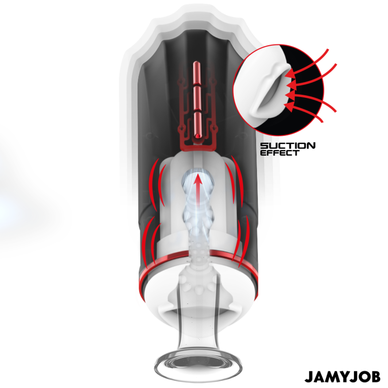 JAMYJOB - MEGABITE AUTOMATIC MOUTH MASTURBATOR 5 SUCTION AND VIBRATION MODES