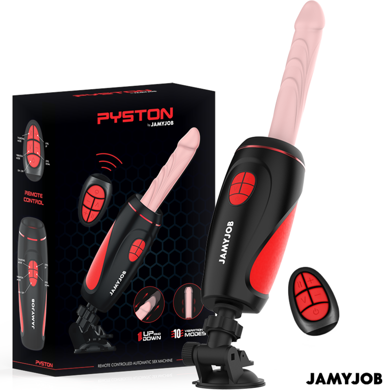 JAMYJOB - PYSTON BASE AUTOMATIC MASTURBATOR WITH REMOTE CONTROL DILDO