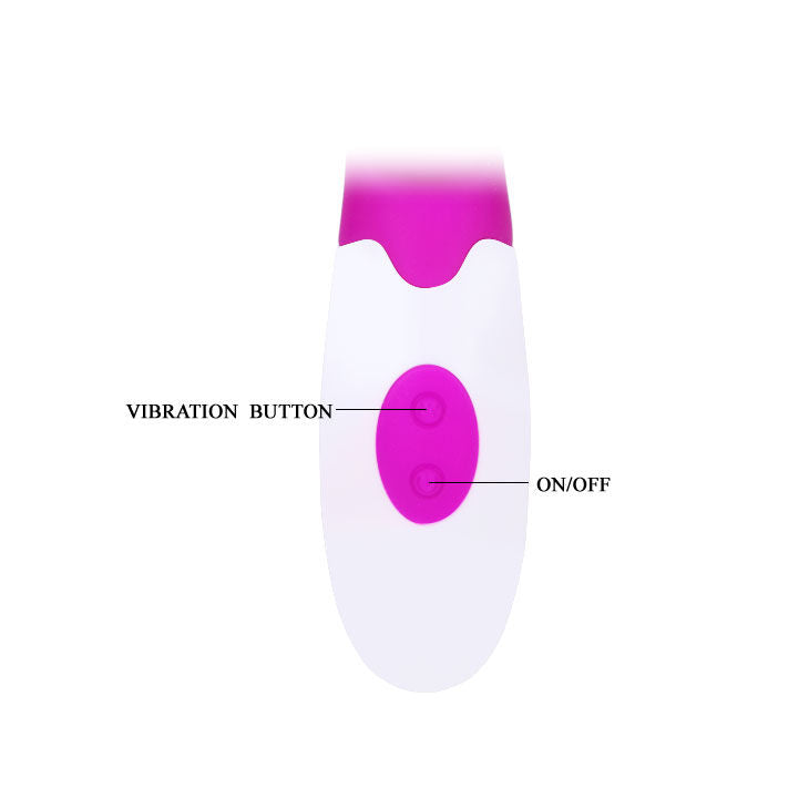 PRETTY LOVE - FLIRTATION ALVIS VIBRATOR WITH CLITORIS STIMULATOR