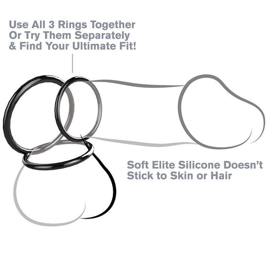 FANTASY C-RINGZ - SILICONE 3 RING STAMINA SET