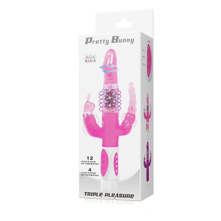 BAILE - PRETTY BUNNY TRIPLE VIBRATOR ROTATOR