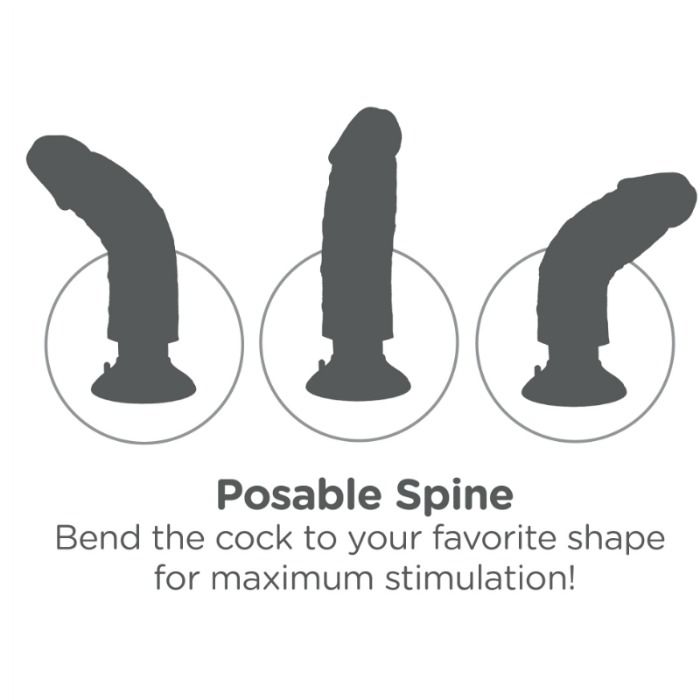 KING COCK - 25.5 CM VIBRATING COCK WITH BALLS FLESH