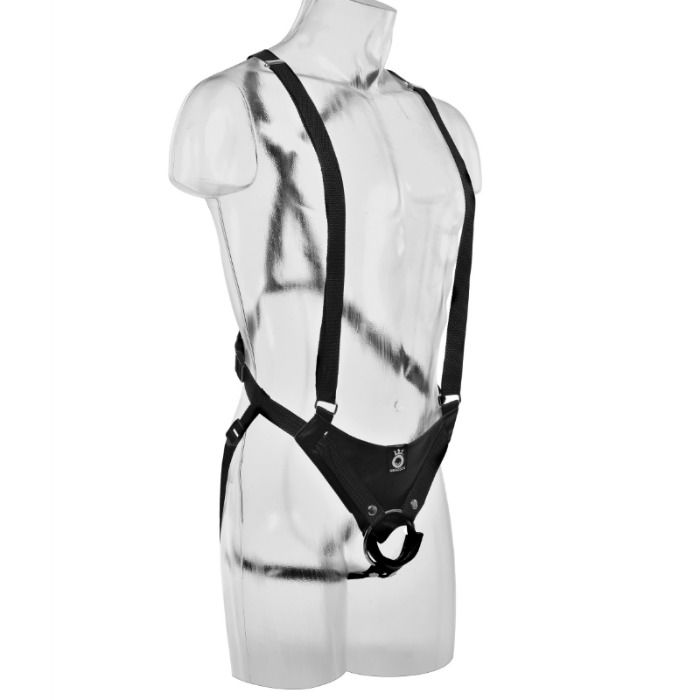 KING COCK - 30.5 CM HOLLOW STRAP-ON SUSPENDER SYSTEM - FLESH