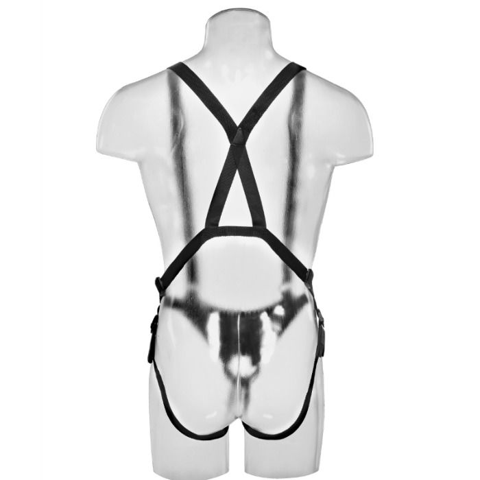 KING COCK - 30.5 CM HOLLOW STRAP-ON SUSPENDER SYSTEM - FLESH