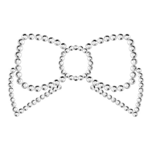 BIJOUX - MIMI BOW SILVER NIPPLE COVERS