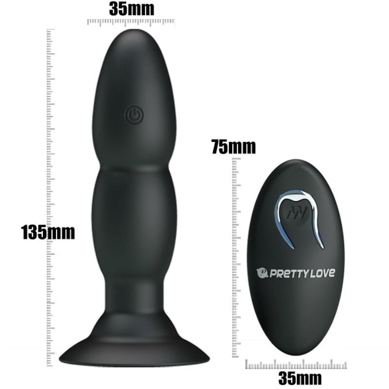 PRETTY LOVE - PLUG VIBRATOR AND ROTATION BY REMOTE CONTROL