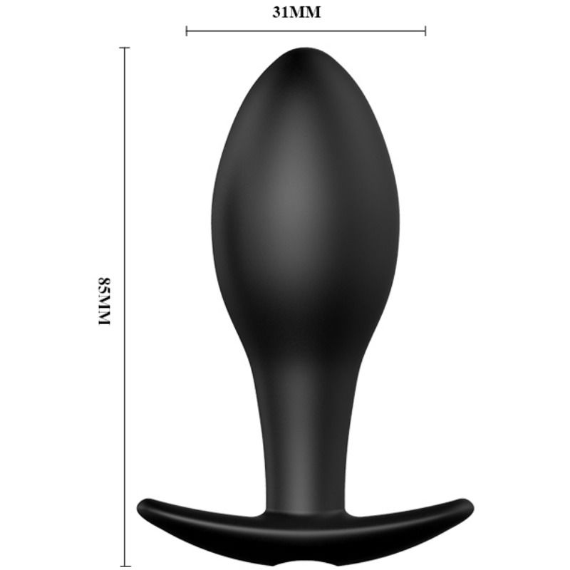 PRETTY LOVE - ANAL PLUG ANCHOR FORM SILICONE 12 VIBRATION MODES BLACK