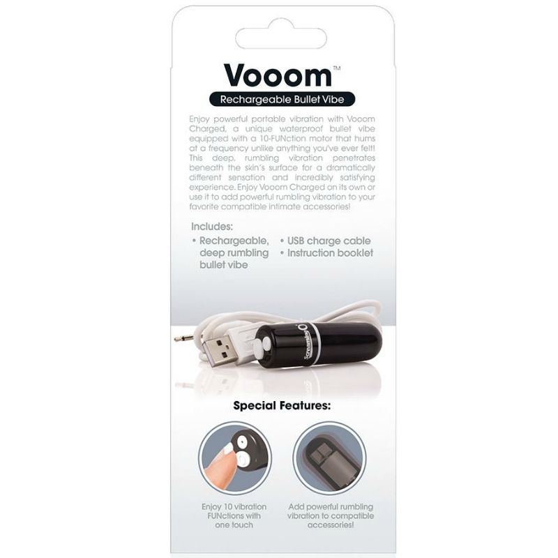 SCREAMING O - RECHARGEABLE VIBRATING BULLET VOOOM BLACK