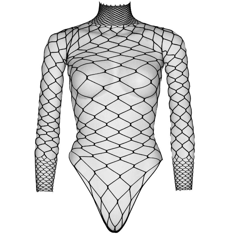 LEG AVENUE - TURTLENECK FISHNET TEDDY ONE SIZE