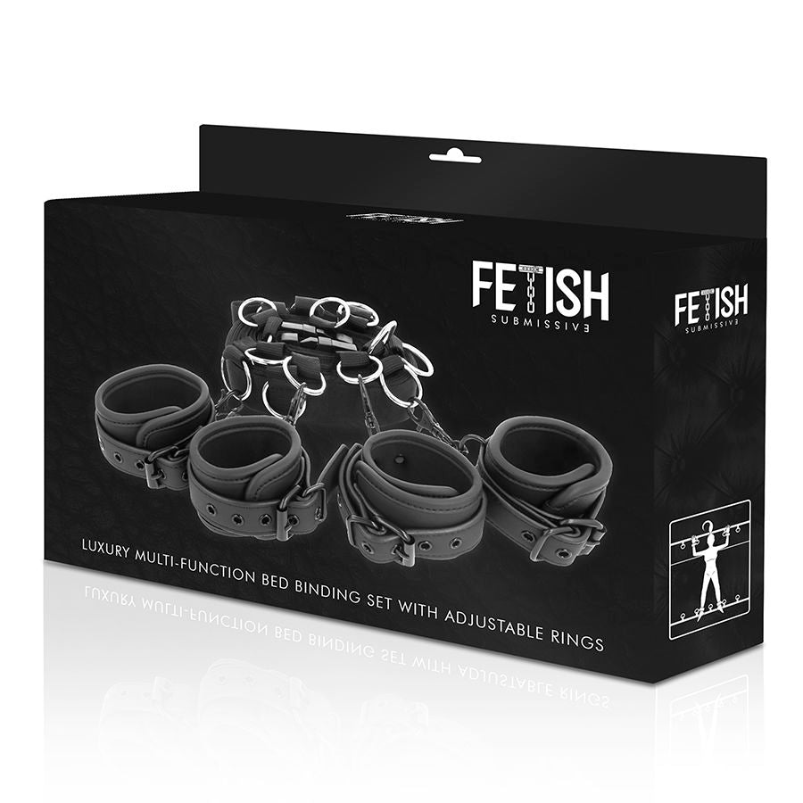 FETISH SUBMISSIVE - LUXURY BED TIES SET WITH NOPRENE LINING