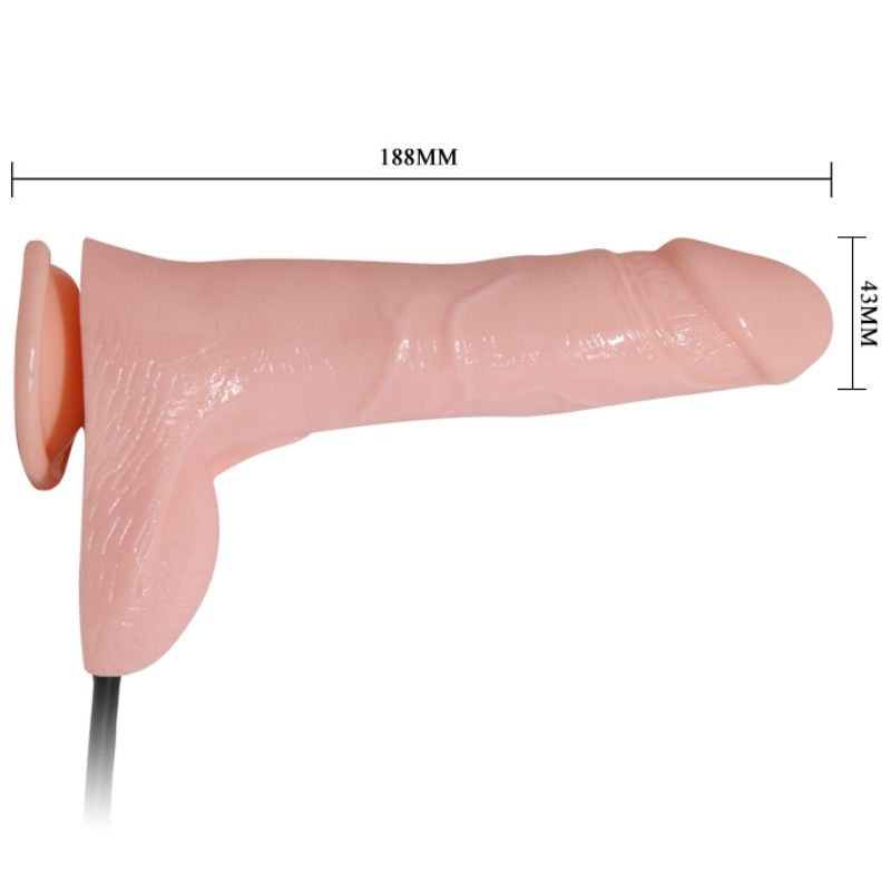 BAILE - REALISTIC VIBRATING AND INFLATABLE DILDO 18.8 CM