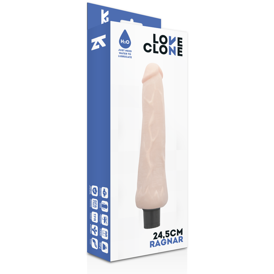 LOVECLONE - RAGNAR SELF LUBRICATION VIBRATOR 24.5 CM -O- 3.5 CM