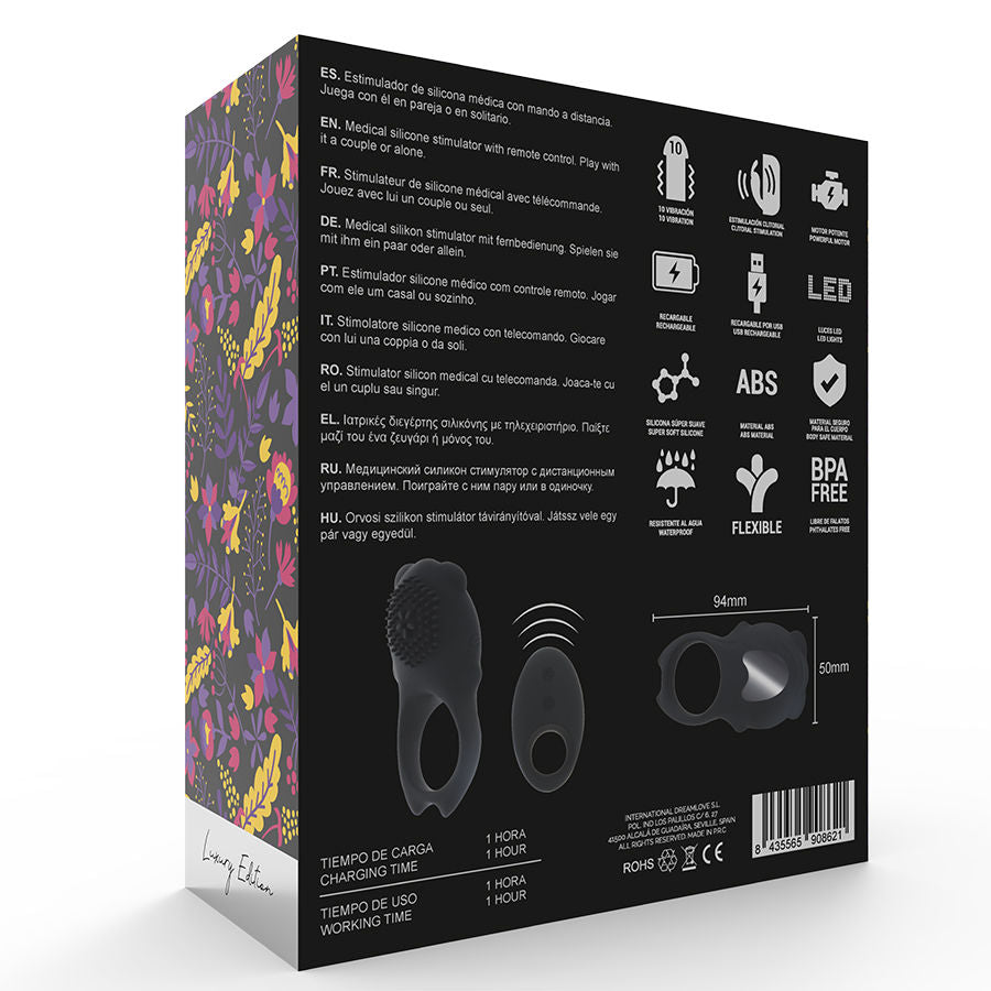 MIA  - COLOSSEO COCK RING REMOTE CONTROL BLACK