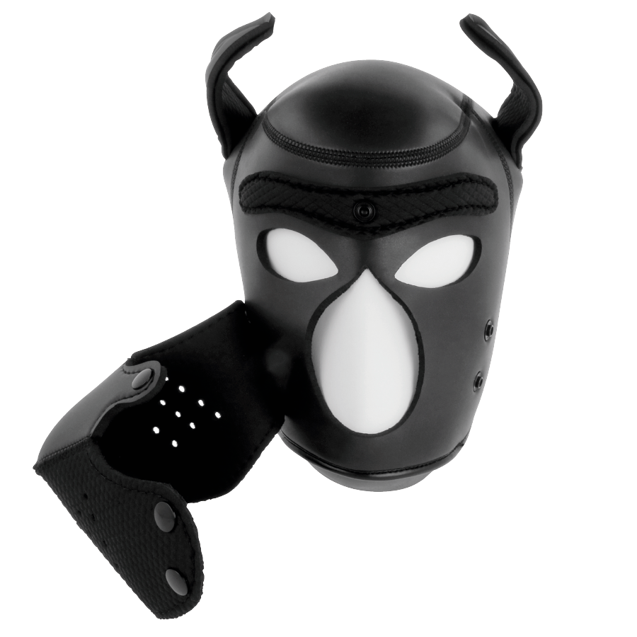 DARKNESS - NEOPRENE DOG MASK WITH REMOVABLE MUZZLE M