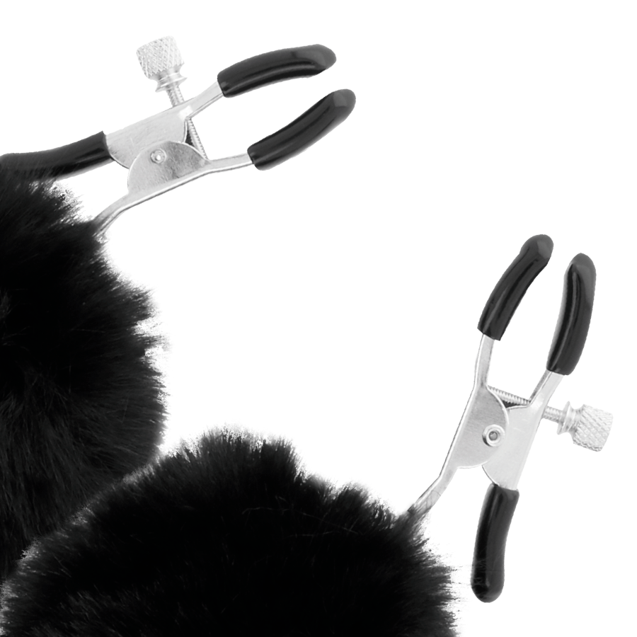 DARKNESS - NIPPLE CLAMPS WITH POM POMS 1