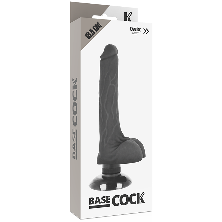 BASECOCK - REALISTIC VIBRATOR 2-1 FLESH 18.5 CM -O- 4 CM