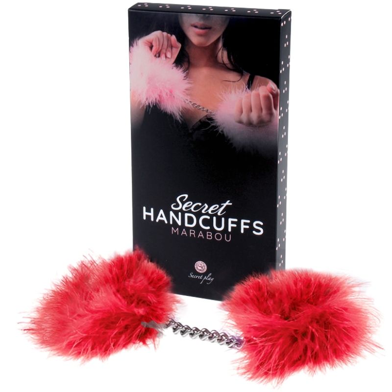 SECRETPLAY - RED MARABOU HANDCUFFS