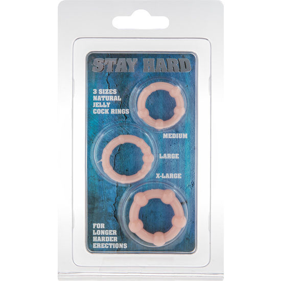 SEVEN CREATIONS - SET OF THREE SKIN PENIS RINGS