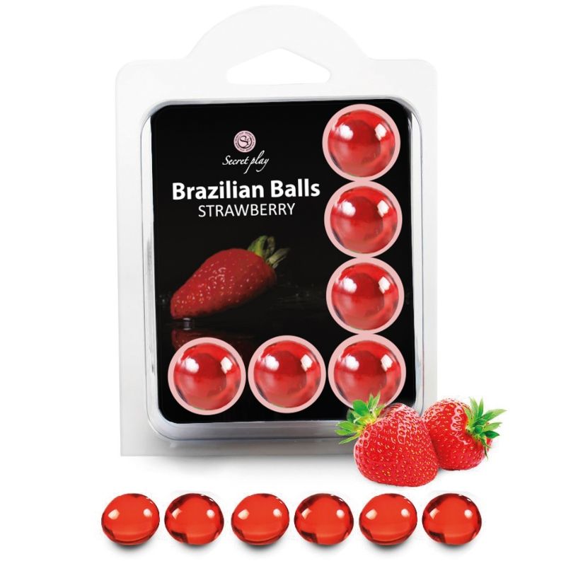 SECRETPLAY - SET 6 BRAZILIAN BALLS STRAWBERRY