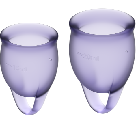 SATISFYER - FEEL CONFIDENT MENSTRUAL CUP PURPLE 15 + 20 ML