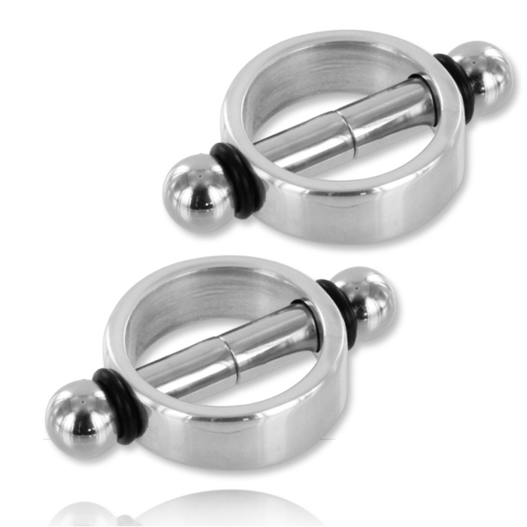 METAL HARD - MAGNETIC NIPPLE Clamps PAIR