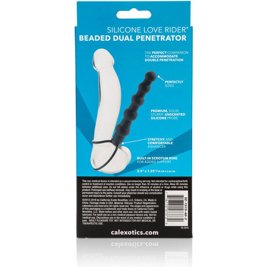 CALEXOTICS - BEADED DUAL PENETRATOR BLACK