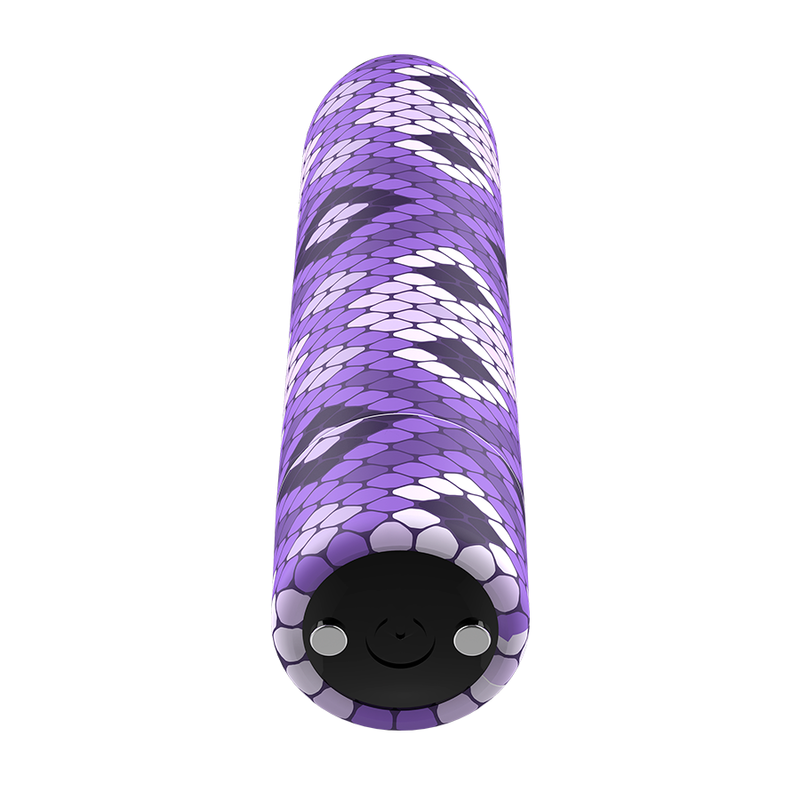 CUSTOM BULLETS - RECHARGEABLE SNAKE PURPLE MAGNETIC BULLET 10 INTENSITIES