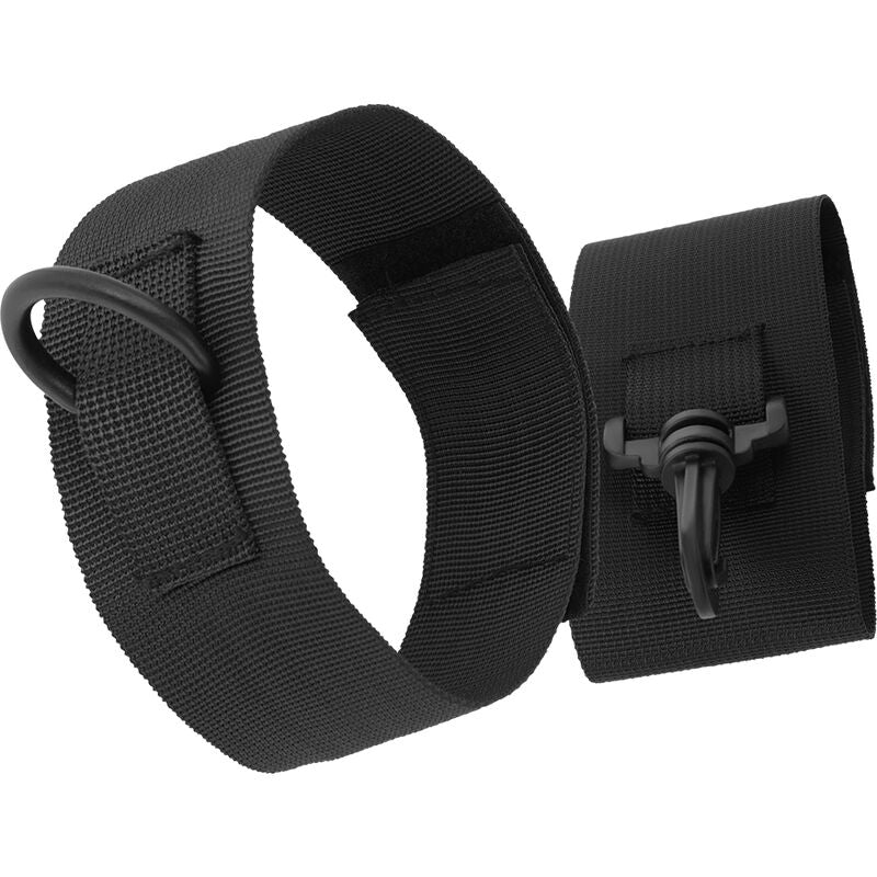 DARKNESS - BLACK NYLON ANKLE CUFFS