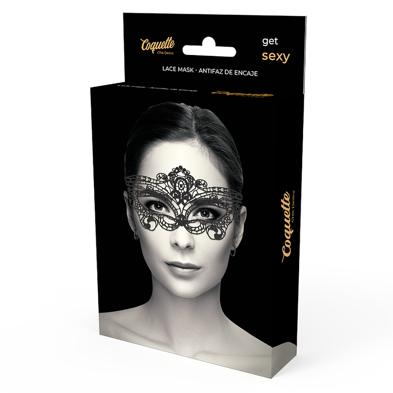 COQUETTE CHIC DESIRE - LACE MASK BLACK