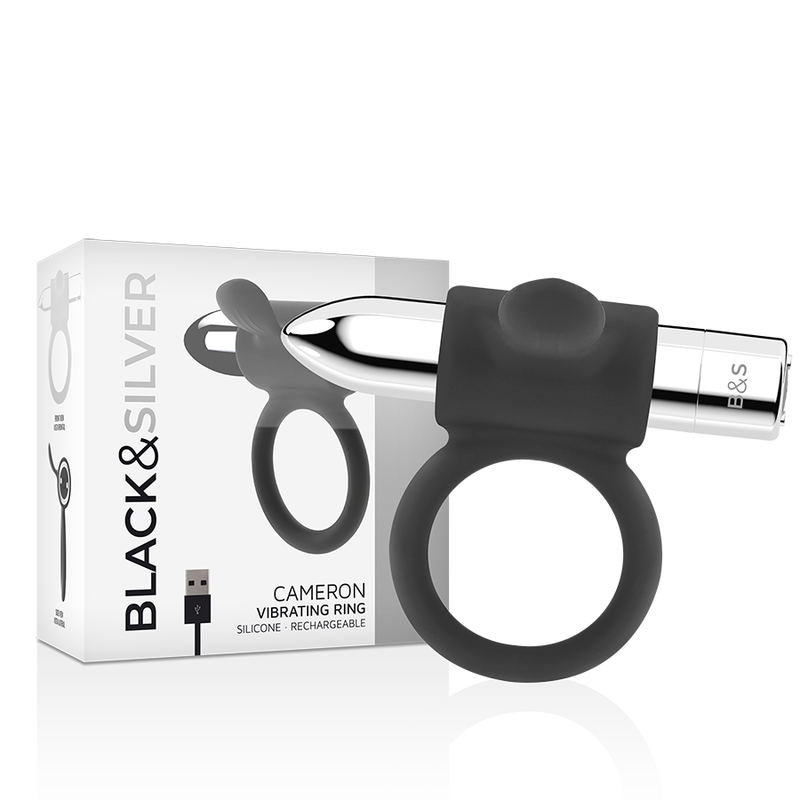 BLACK&SILVER - CAMERON RECHARGEABLE RING SILVER