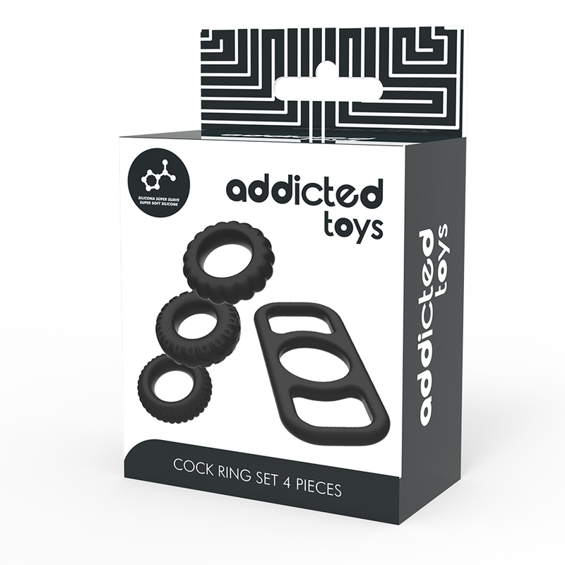 ADDICTED TOYS - COCK RING SET 4 PIECES