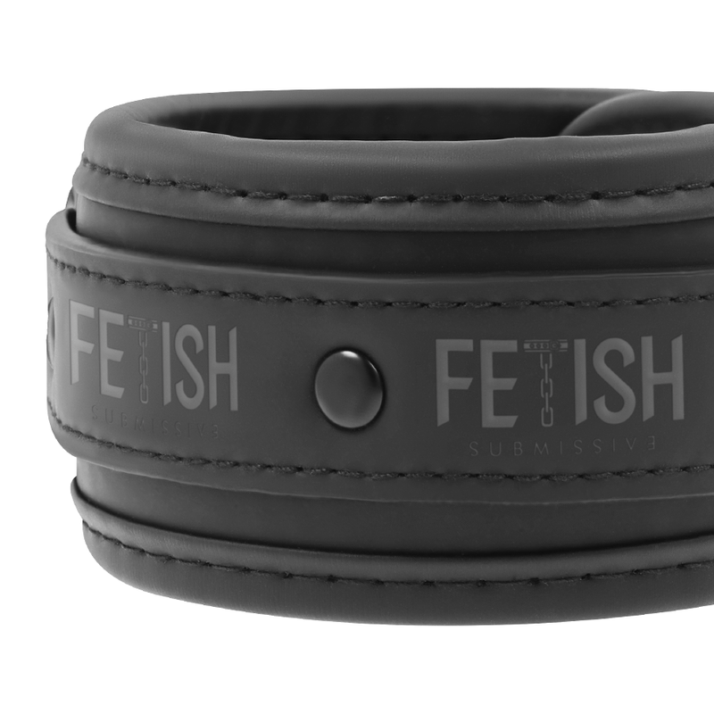 FETISH SUBMISSIVE - VEGAN LEATHER ANKLE CUFFS WITH NOPRENE LINING