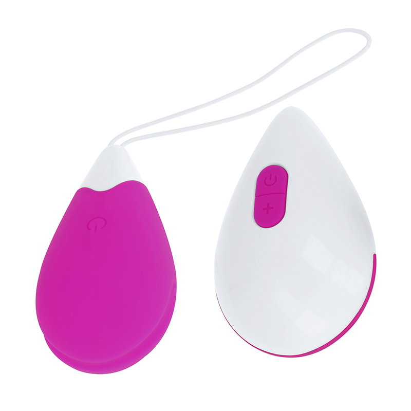 OHMAMA - TEXTURED VIBRATING EGG 10 MODES PURPLE AND WHITE