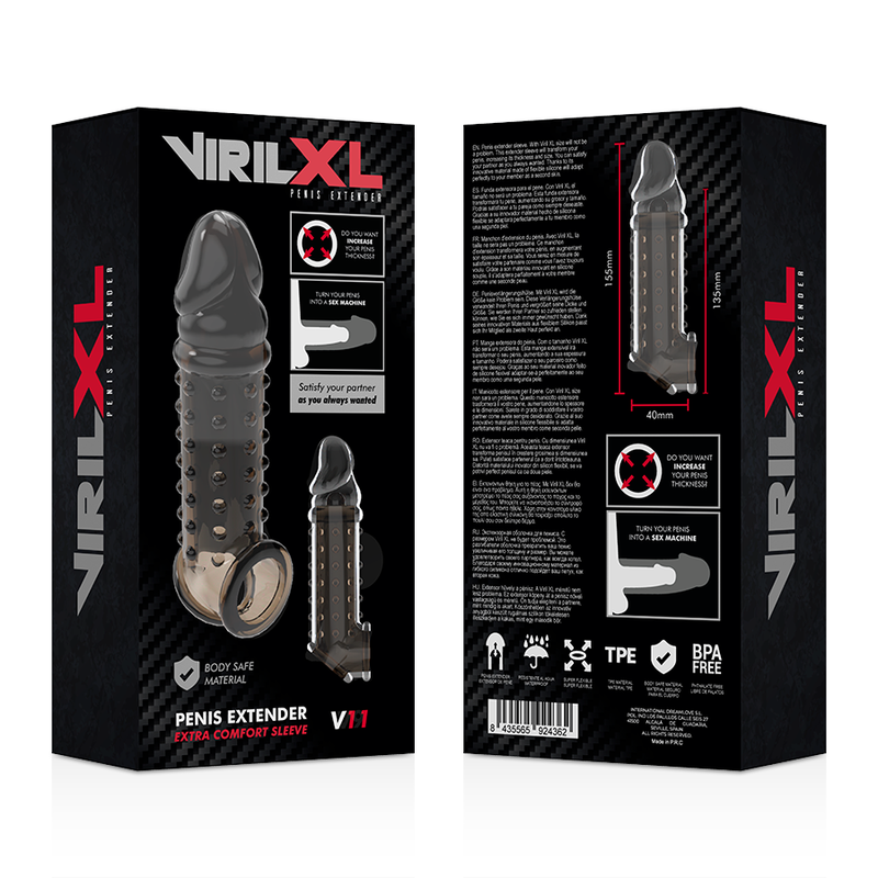 VIRILXL - PENIS EXTENSION AND SHEATH V11 BLACK