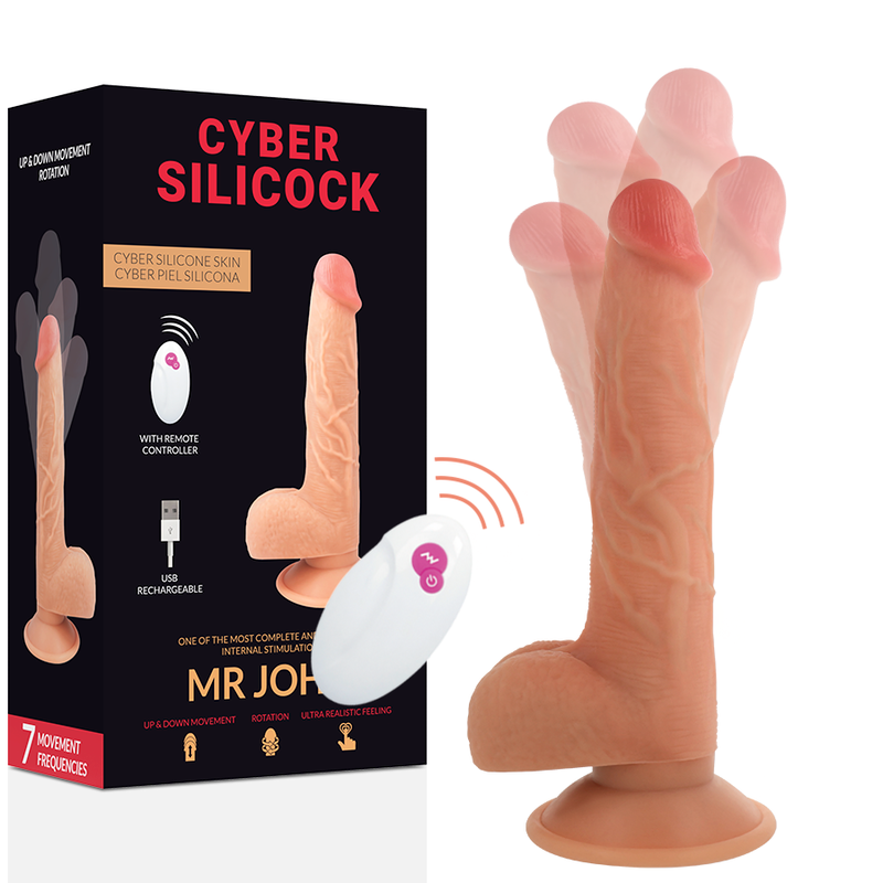 CYBER SILICOCK - REMOTE CONTROL REALISTIC MR JOHN 23.88 CM -O- 4.3 CM