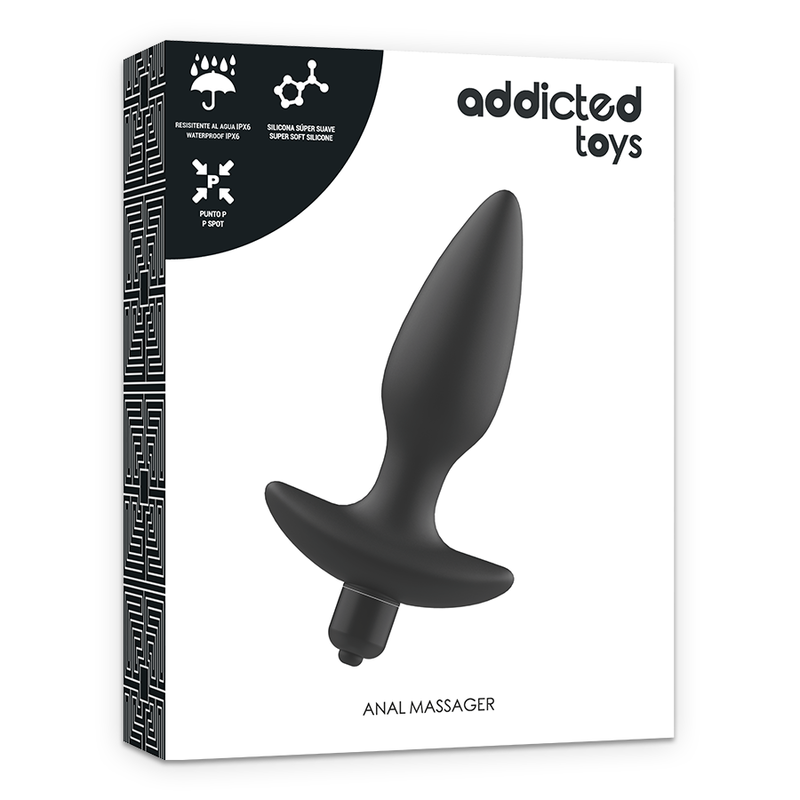 ADDICTED TOYS - MASSAGER PLUG ANAL WITH VIBRATION BLACK