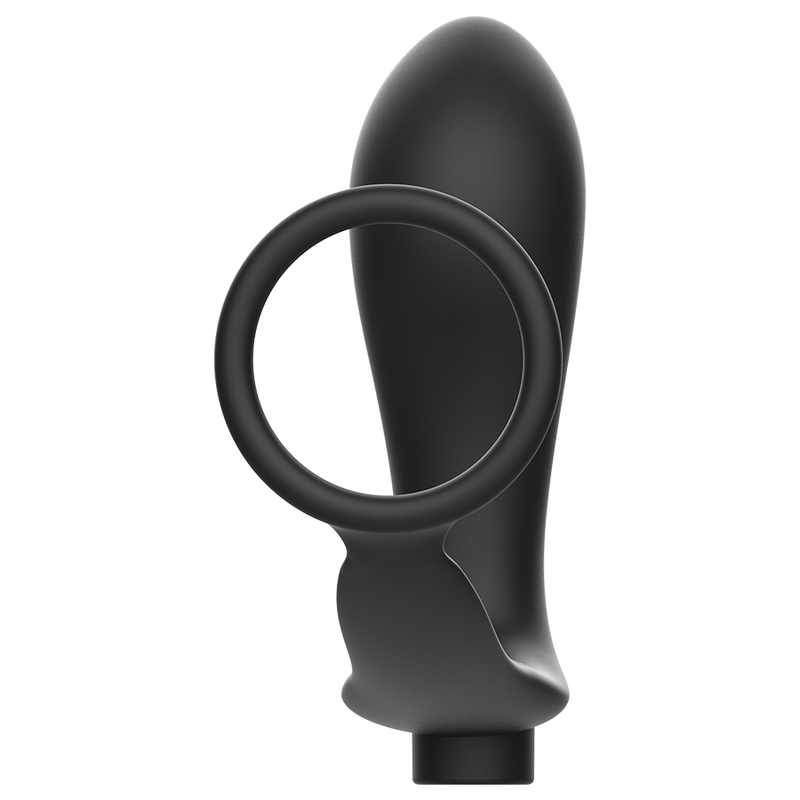 ADDICTED TOYS - PENIS RING WITH REMOTE CONTROL ANAL PLUG BLACK RECHARGEABLE